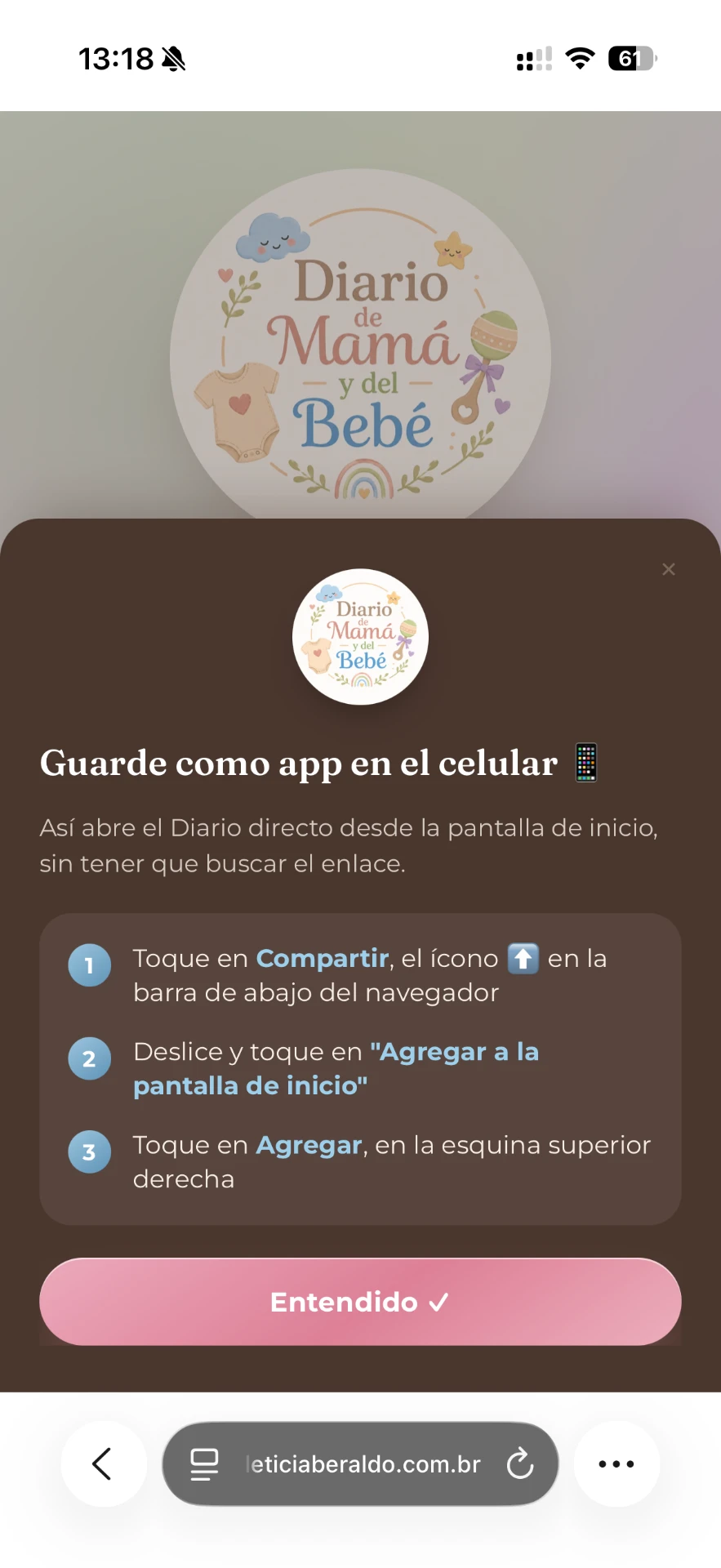 Paso 2: Lo guardas en la pantalla del celular