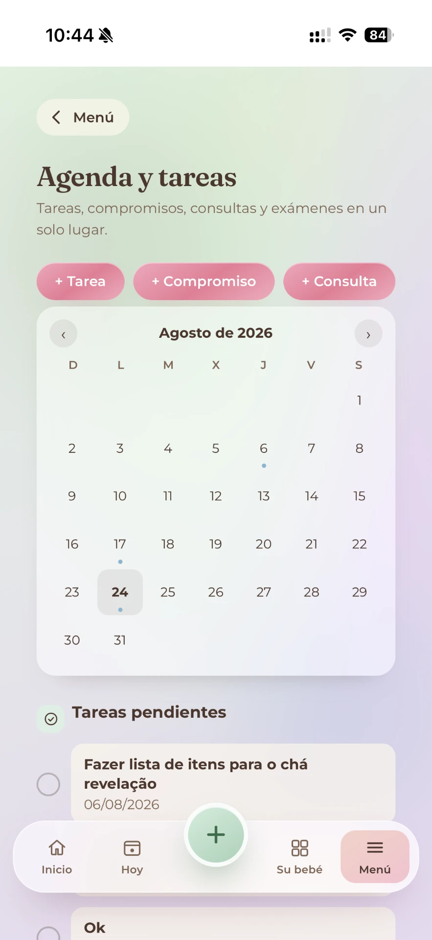 Agenda y tareas